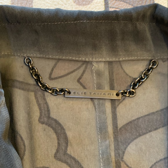 Elie Tahari Abby jacket Grey Fade Sheer Blazer XS - Picture 7 of 16